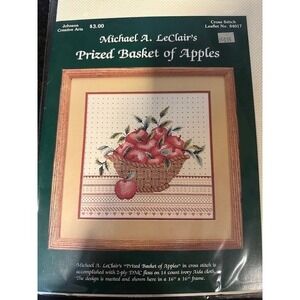 Michael LeClair Prized Basket of Apples CrossStitch Kit Johnson CreativeArts4017